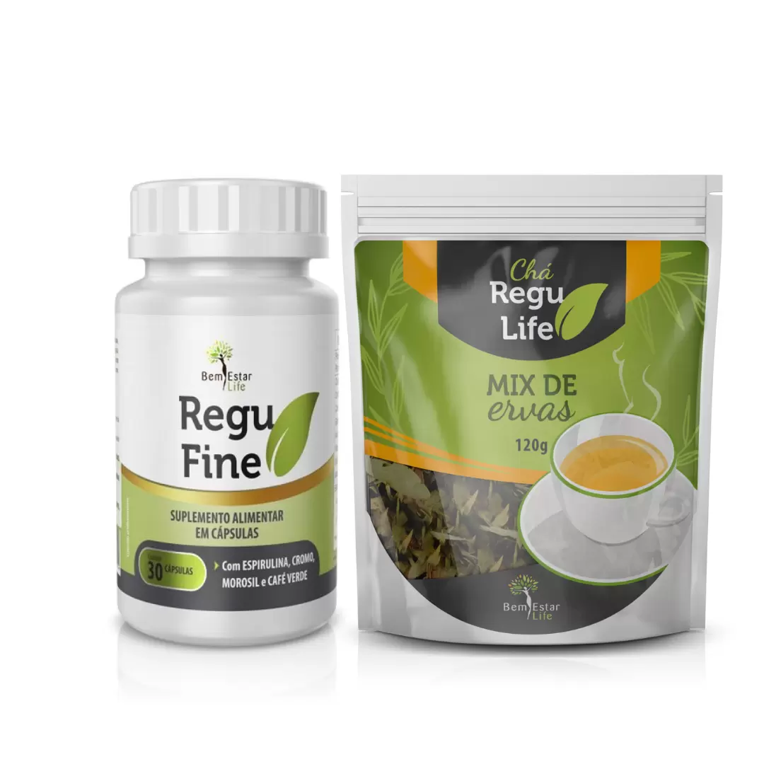 REGU FINE MOROSIL E CAFÉ VERDE + CHÁ REGU LIFE 