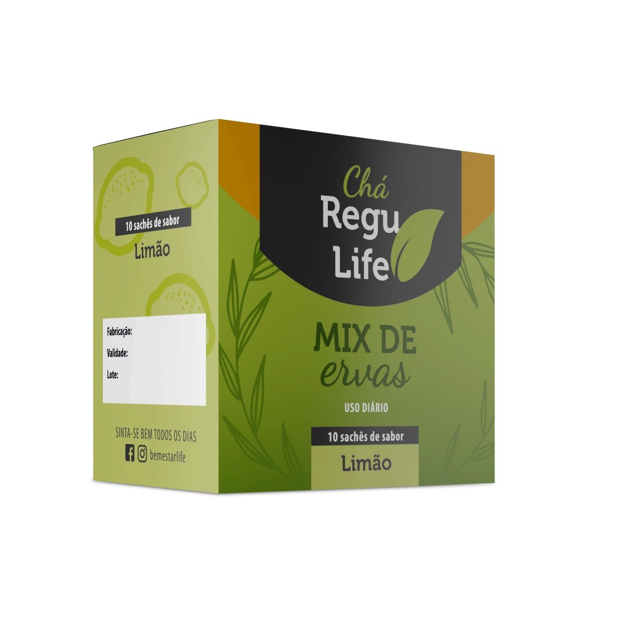 CHÁ REGU LIFE - 10 SACHET SABOR LIMÃO