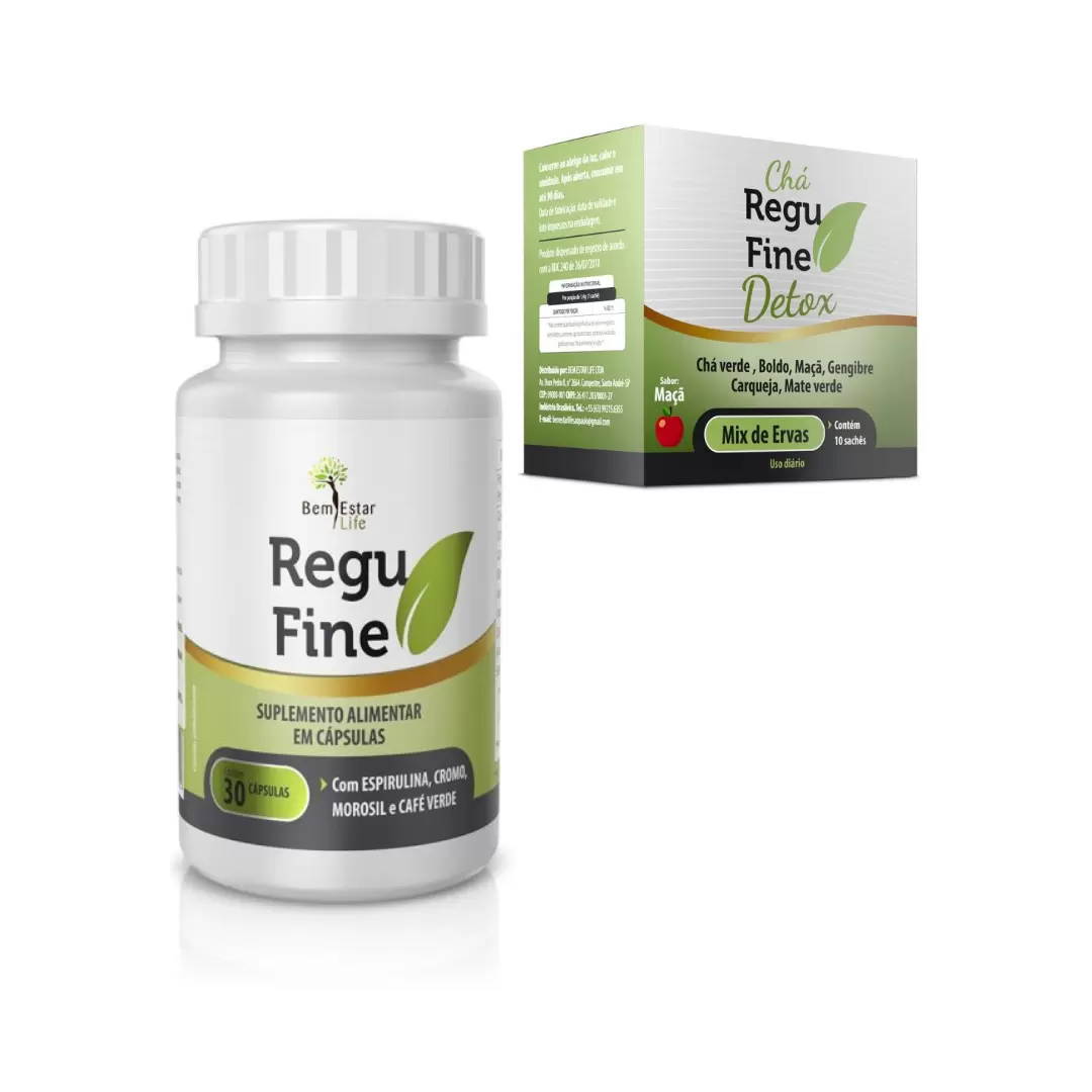 REGU FINE MOROSIL E CAFÉ VERDE+ CHÁ REGU FINE DETOX