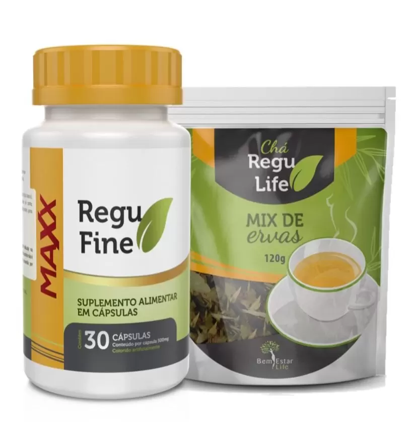 REGU FINE MAXX + CHÁ REGU LIFE pacote 120g